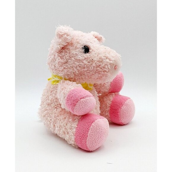 Breyer Pink Plush Pig w/Yellow Bandana Stuffed Animal toy Beanbag 5" - Picture 2 of 4